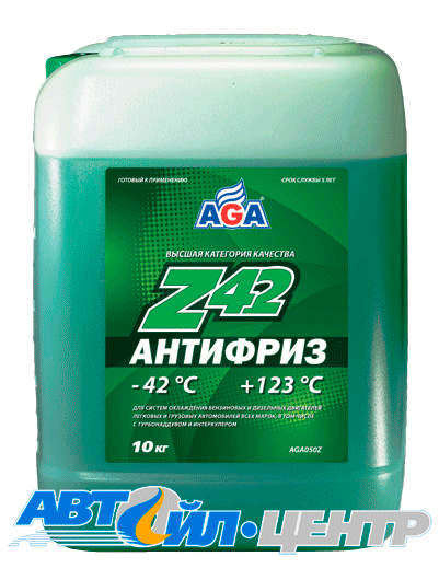 AGA- Z42 Антифриз зеленый 10л 01700237