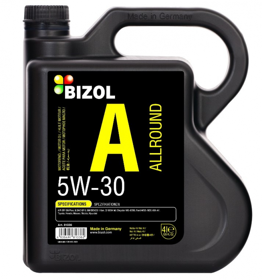 BIZOL Allround 5W30 SP/SN Plus GF-6A HC-синт 4л (4 в уп) /81336/ 06600011