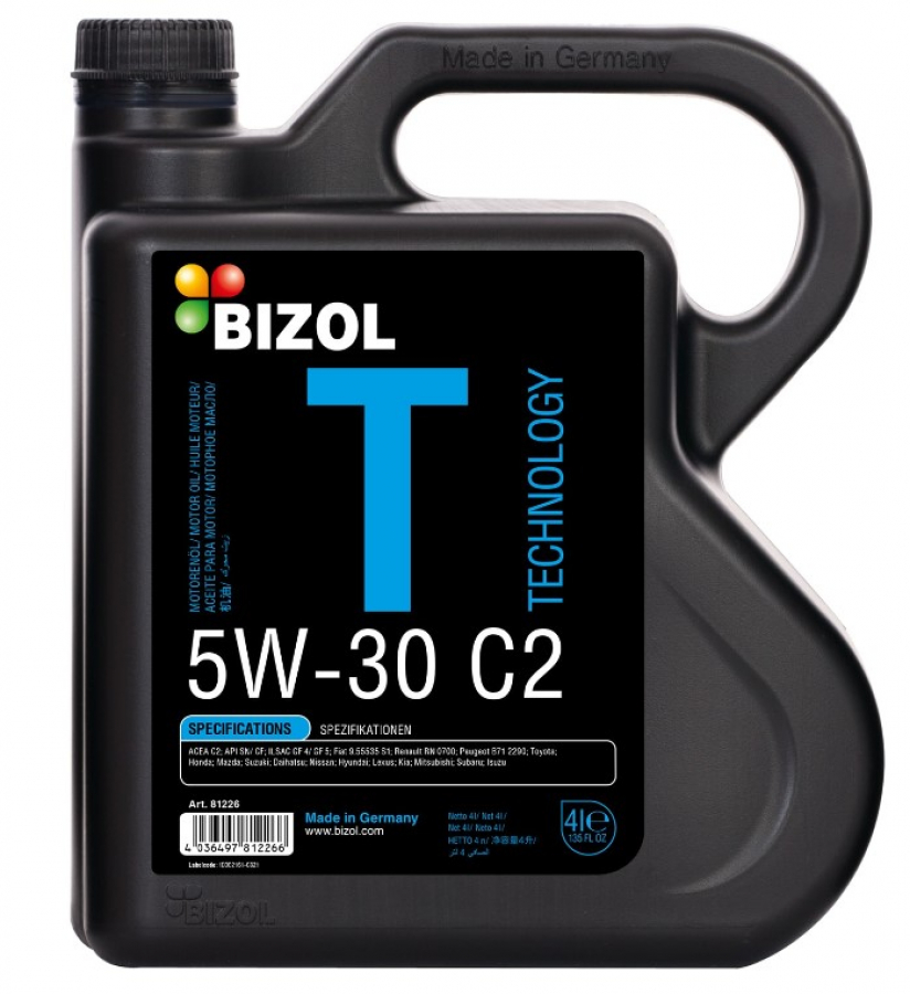 BIZOL Technology 5W30 C2 HC-синт 4л (4 в уп) /81226/ 06600008