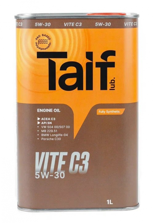TAIF VITE C3 5W-30 PAO SN,C3 синт 1л (12 в уп) 04600017