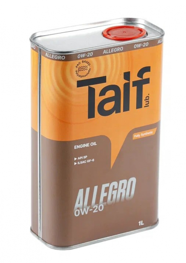 TAIF ALLEGRO 0W-20 PAO SP,GF-6A синт 1л (12 в уп) 04600001