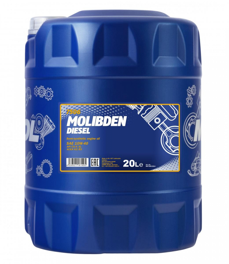 MANNOL MOLIBDEN DIESEL 10w40 20л. п/с 03400094
