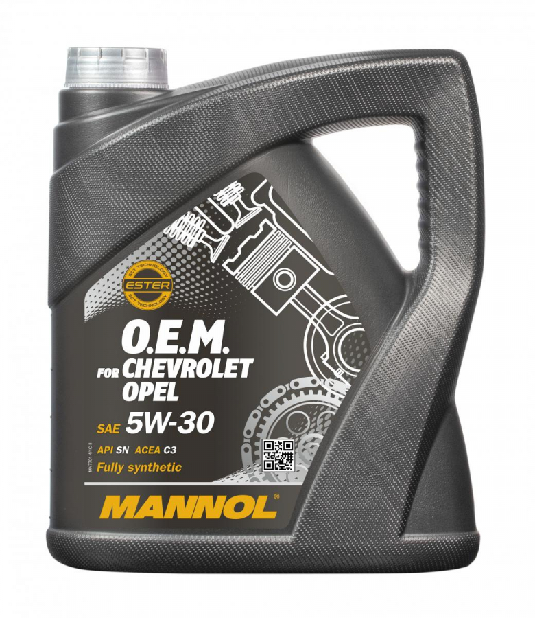MANNOL OEM for CHEVROLET OPEL 5W30 синтетика 4л. металл 03400170