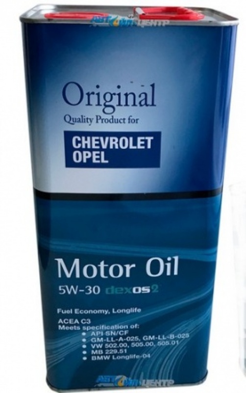 GM Dexos2 Chevrolet Opel 5W30 5л ж/б EU (4 в уп) 05200072
